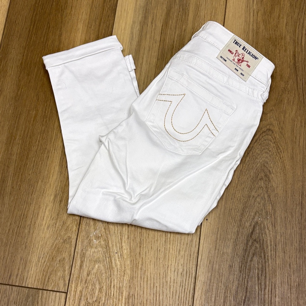 True Religion Women's Crisp White Capri